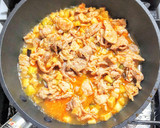 豚こま肉とナスとニラとエリンギの味噌炒め作り方5写真