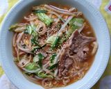 インスタントラーメンに肉野菜炒め♪作り方3写真