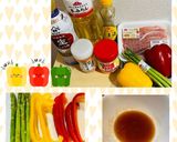 ミニアスパラ&パプリカの豚ももロール♪作り方1写真