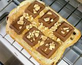 ピーナッツバター&チョコの幸せトースト作り方4写真