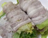 レンジde簡単肉巻きレタス作り方5写真