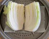 白菜の豚肉乗せ蒸し 　マカのせ。作り方1写真