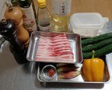 きゅうりと豚肉のポン酢炒め作り方1写真