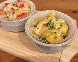 ブロッコリーの芯と卵タルタルチーズ焼き作り方8写真