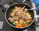 【大崎市】鶏肉と芋の揚げ煮【学校給食】作り方8写真