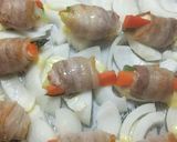 チーズと野菜の豚バラ巻きバジルソース作り方6写真