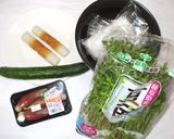 豆苗春雨サラダ♪簡単熱中症夏ばて漢方薬膳作り方1写真