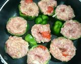ミニトマトのピーマンの肉詰め作り方4写真
