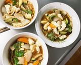 レンジ肉無豆腐中華風あんかけ炒味野菜炒め作り方16写真