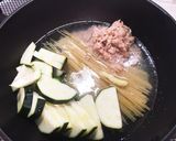 ワンパン！ズッキーニとツナの和風パスタ作り方2写真