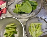 【簡単副菜】小松菜とめかぶの和え物作り方1写真