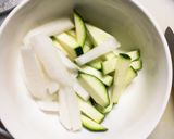 レンジ肉無チクワ梅クリーム炒味野菜炒め作り方7写真