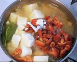 小松菜・なめこ・豆富・じゃがいもの味噌汁作り方4写真
