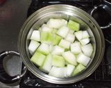 冬瓜と鶏ひき肉の煮物♪簡単むくみ漢方薬膳作り方4写真