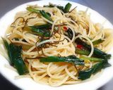 行者ニンニクの醤油漬けパスタ作り方5写真