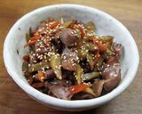 砂ずりのきんぴら作り方6写真