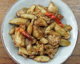 鶏と新ごぼうの旨辛炒め作り方7写真