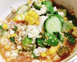 ポン酢で!豆腐と野菜の冷やしツナ丼作り方2写真