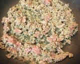 湯葉と肉味噌の和風グラタン作り方1写真