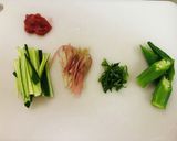 夏野菜と梅のさっぱり冷麦♬作り方1写真