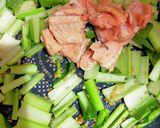 鮭の中骨缶と青菜のお手軽和風パスタ作り方3写真