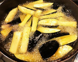 揚げナスと半熟揚げたまごのピーマンのっけ作り方2写真