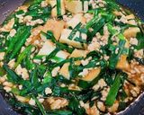 にらと厚揚げの鶏そぼろあん作り方5写真