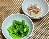 オクラとみょうがの甘酢和え作り方1写真