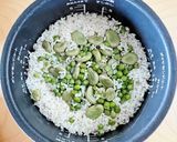 そら豆とえんどう豆のW豆ごはん作り方4写真