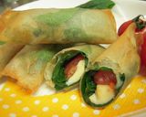 トマトとチーズの春巻き作り方6写真