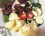 ペイザンヌドレッシングを使った肉サラダ作り方6写真