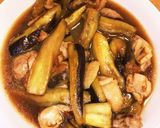 茄子と鶏モモ肉の梅干しサッパリ煮作り方5写真