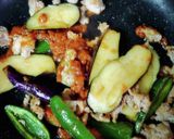 ナスとシシトウの味噌炒め作り方3写真