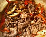 ご飯に合う♪牛肉とパプリカ椎茸の生姜煮作り方7写真
