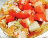 レンチン！ツナとお野菜の冷製パスタ作り方2写真