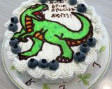 恐竜ケーキ(ケーキに絵を描く)作り方9写真