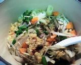 牛肉とごぼうの味噌炊き込みおこわ作り方5写真