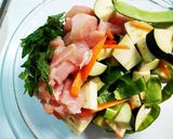 夏野菜と胸肉かき揚げ作り方1写真