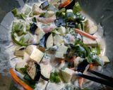 夏野菜と胸肉かき揚げ作り方3写真