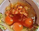 キムチ入りオムレツ作り方1写真