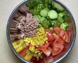 鮮やか✨夏野菜のマヨネーズサラダ作り方5写真
