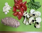 チキンのせバジルトマトスパゲッティ作り方1写真