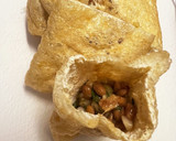 油揚げの納豆包み焼き☆ネギ味噌風味作り方3写真