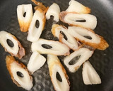 お弁当用☆ちくわ炒め青海苔バターチーズ作り方1写真