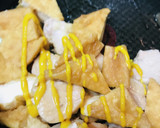 鶏肉＆厚揚げのおでん風めんつゆカラシ炒め作り方3写真