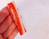 和えるだけ、昆布茶＋もずく酢豆腐カニかま作り方1写真