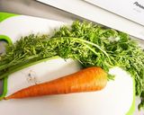 人参の葉っぱと玉ねぎの天ぷら作り方1写真