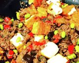 ナスとパプリカとセロリで挽肉ドーン作り方12写真