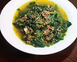 挽き肉とほうれん草のカレー風味スープ作り方4写真
