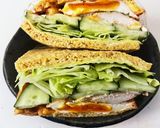 オートミールでパンから作るサンドイッチ作り方6写真